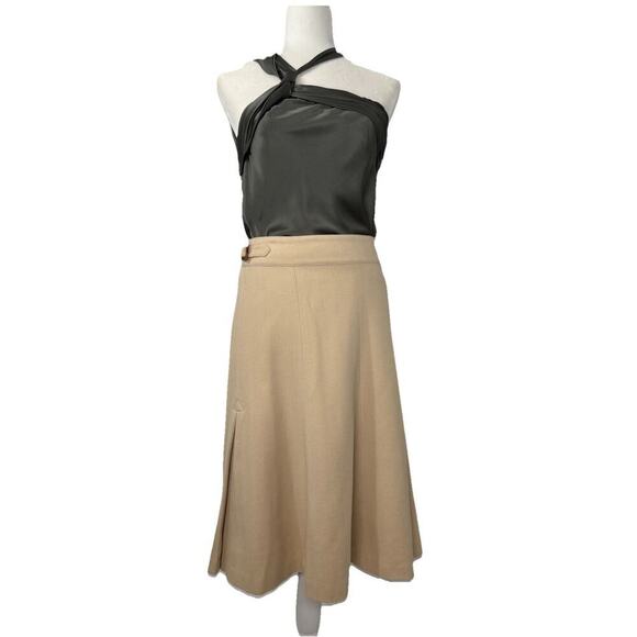 Ralph Lauren Collection Purple Label Skirt Ivory Cashmere Wool A-line Runway 6 S - Picture 4 of 11